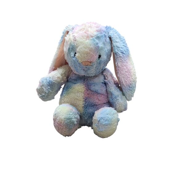GUND Thistle Pastel Bunny Plush Stuffed Animal 14” Multicolor Tie Dye Rabbit Toy - Picture 1 of 8